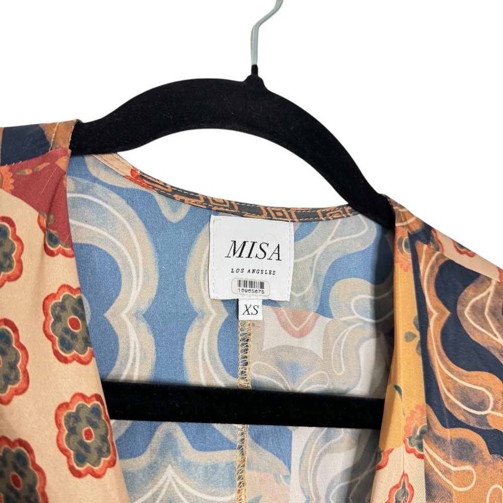 Misa Eliza Patchwork Wrap‎ Dress - Picture 9 of 14